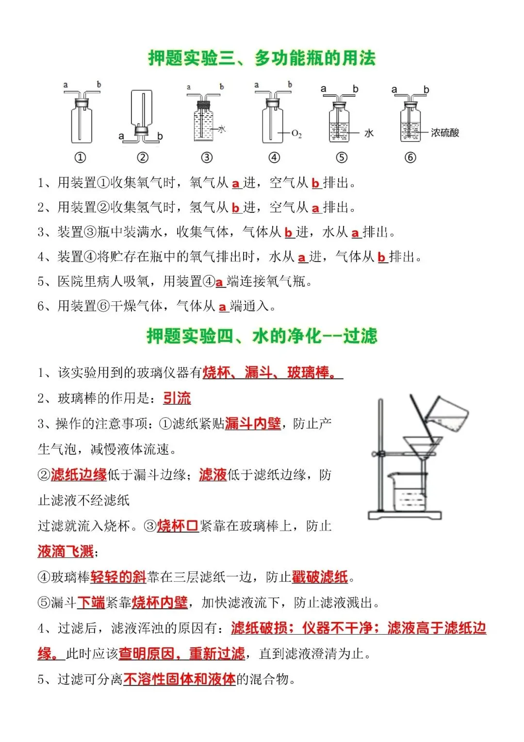 初中化学中考常考【试验】押题5个(可打印),押中率98%,必掌握! 第6张