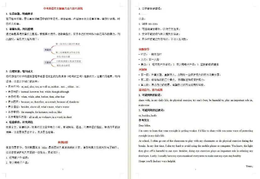 中考英语作文解题技巧 第1张