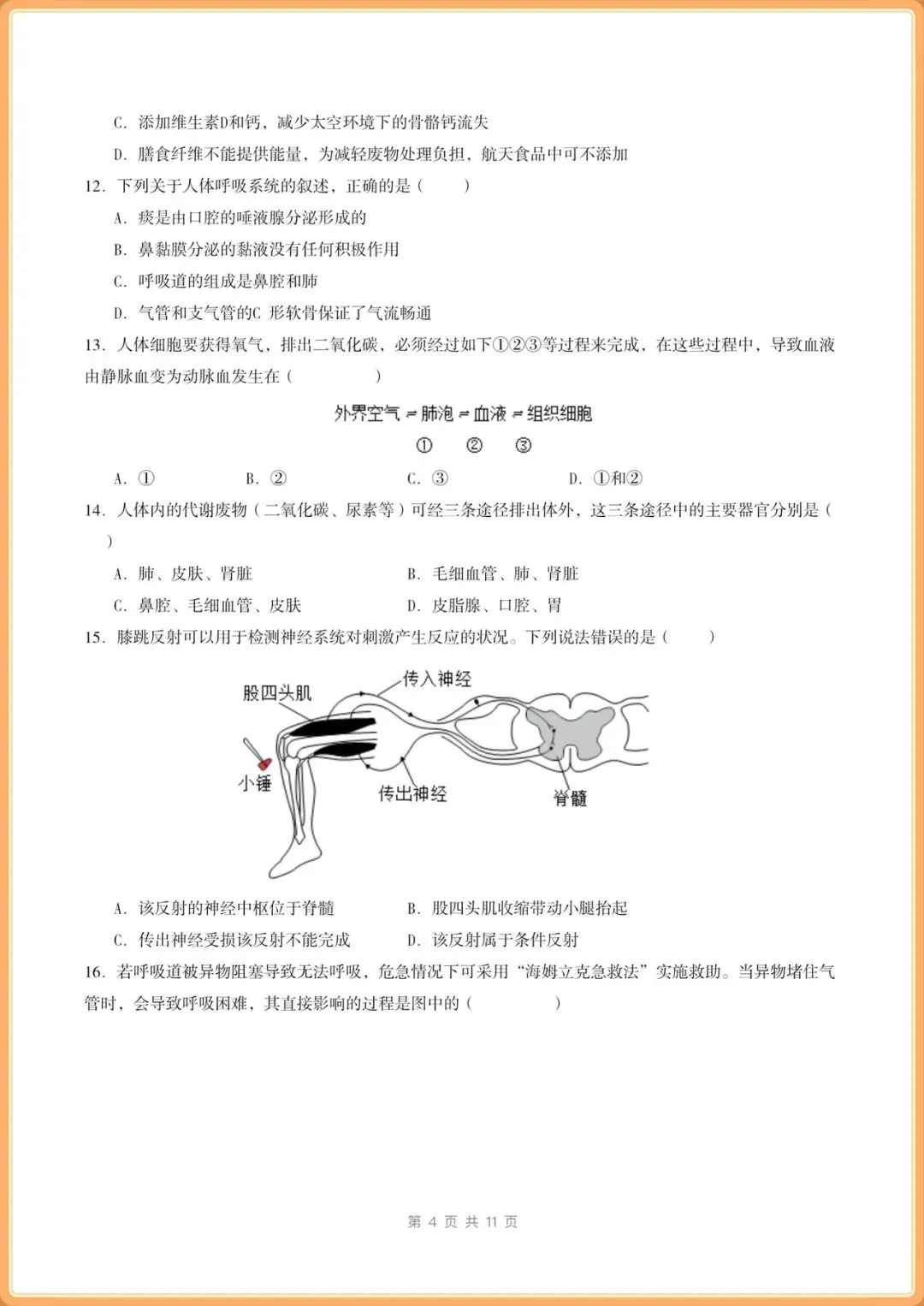 中考冲刺卷|2026年(中考生物)临考冲刺卷+答案解析,电子版可打印! 第18张