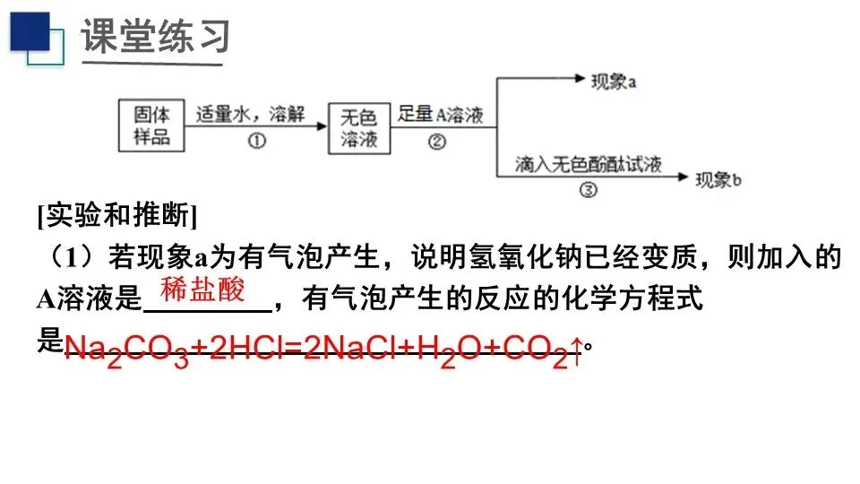 【中考化学复习课件】氢氧化钠变质问题的探究 第22张