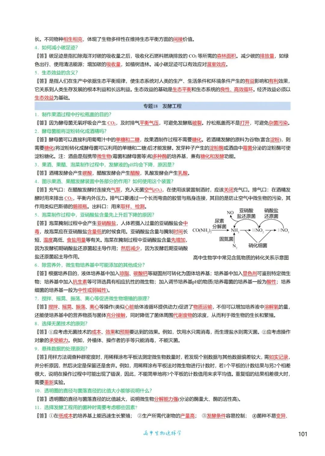 高三考前回归——高中生物基础知识+经典真题 第73张