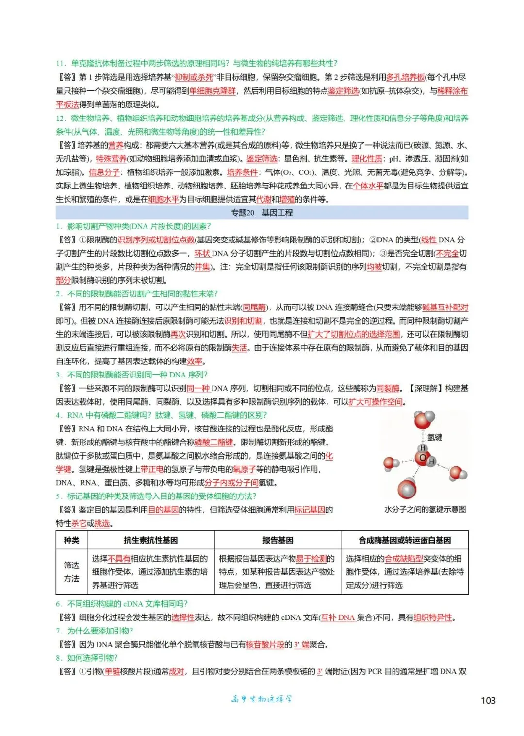 高三考前回归——高中生物基础知识+经典真题 第75张