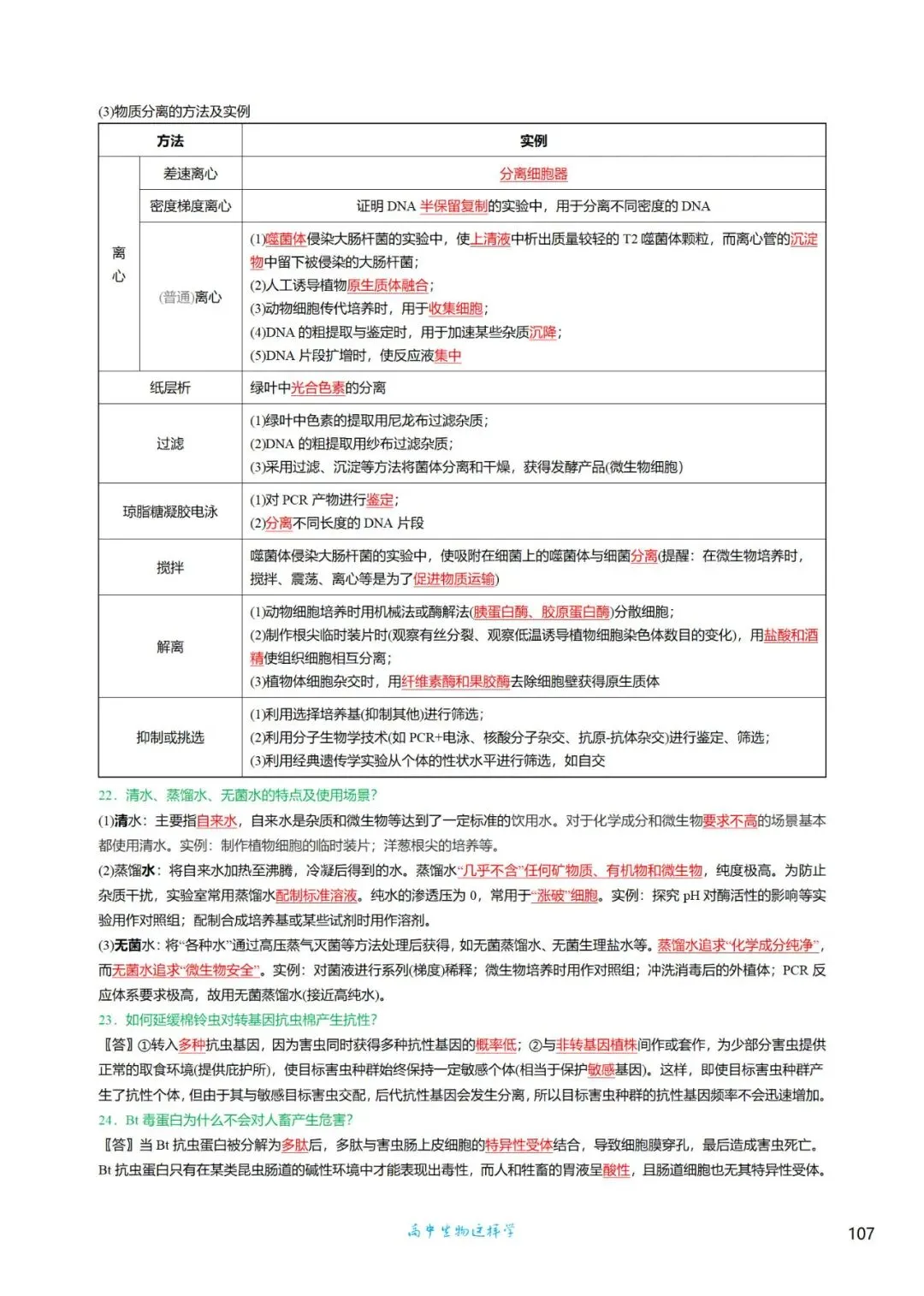 高三考前回归——高中生物基础知识+经典真题 第79张