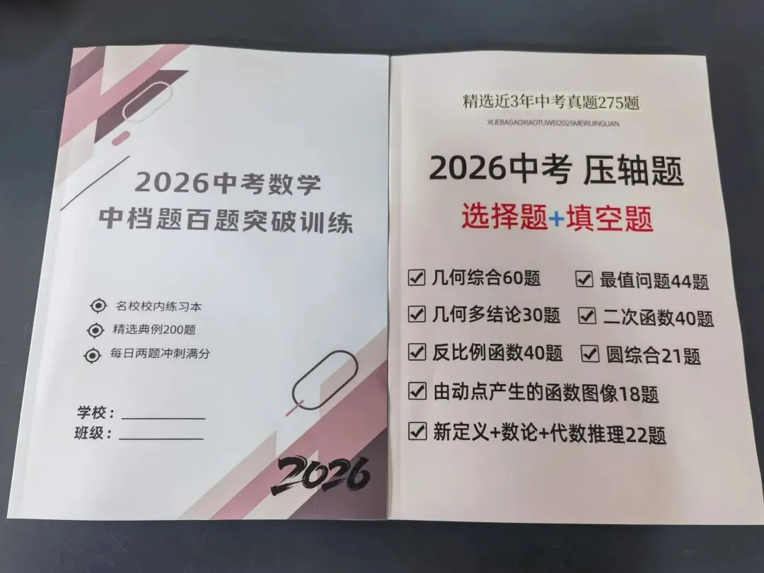 26中考数学压轴题选择题+填空题 第1张