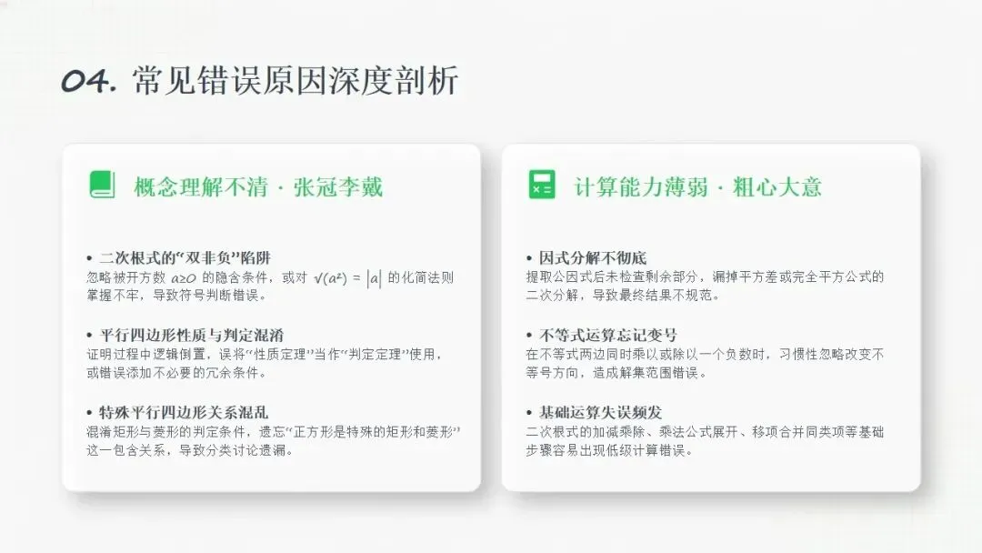 海珠 + 越秀初二下期中数学深度剖析!真题 错题原因 难点例题,提分必看! 第7张