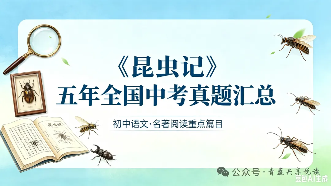 中考真题|《昆虫记》2021—2025 全国中考真题汇编 刷题必备! 第1张