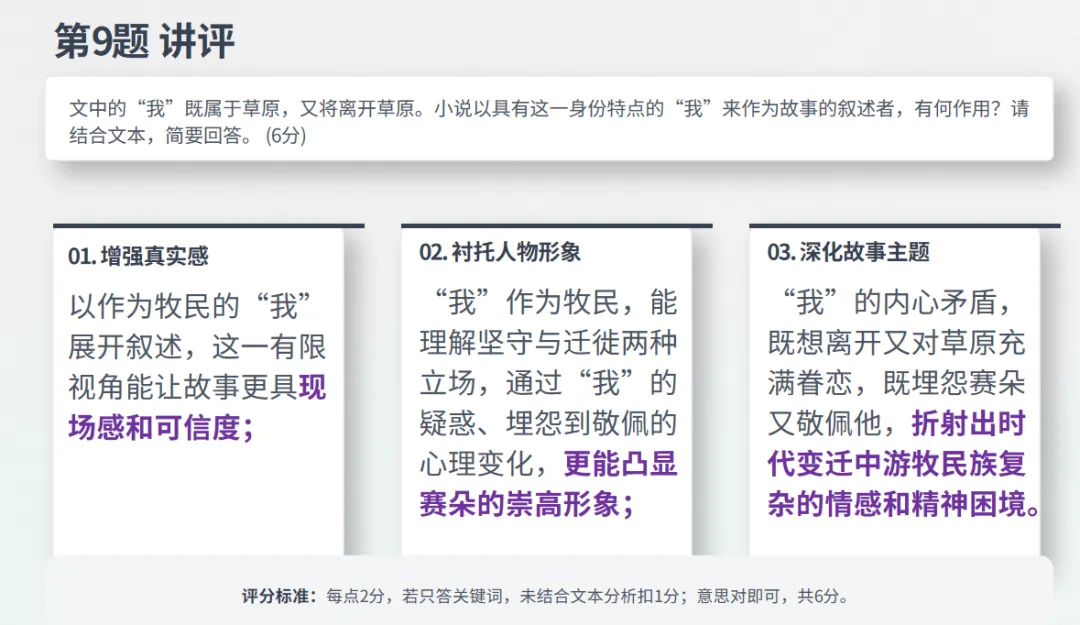 【课件】绵阳三诊语文试卷讲评(后台留言可免费领取) 第13张