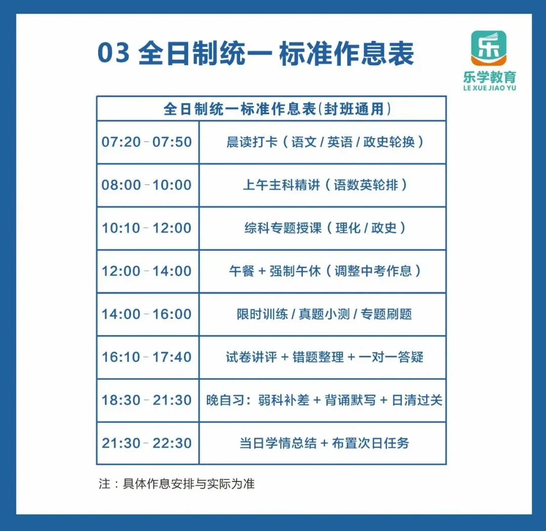 长沙中考全日制5月18日封班集训体系 第4张