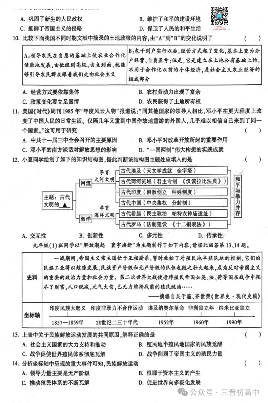 2026.4山西中考模拟全学科试卷含答案(可下载) 第64张