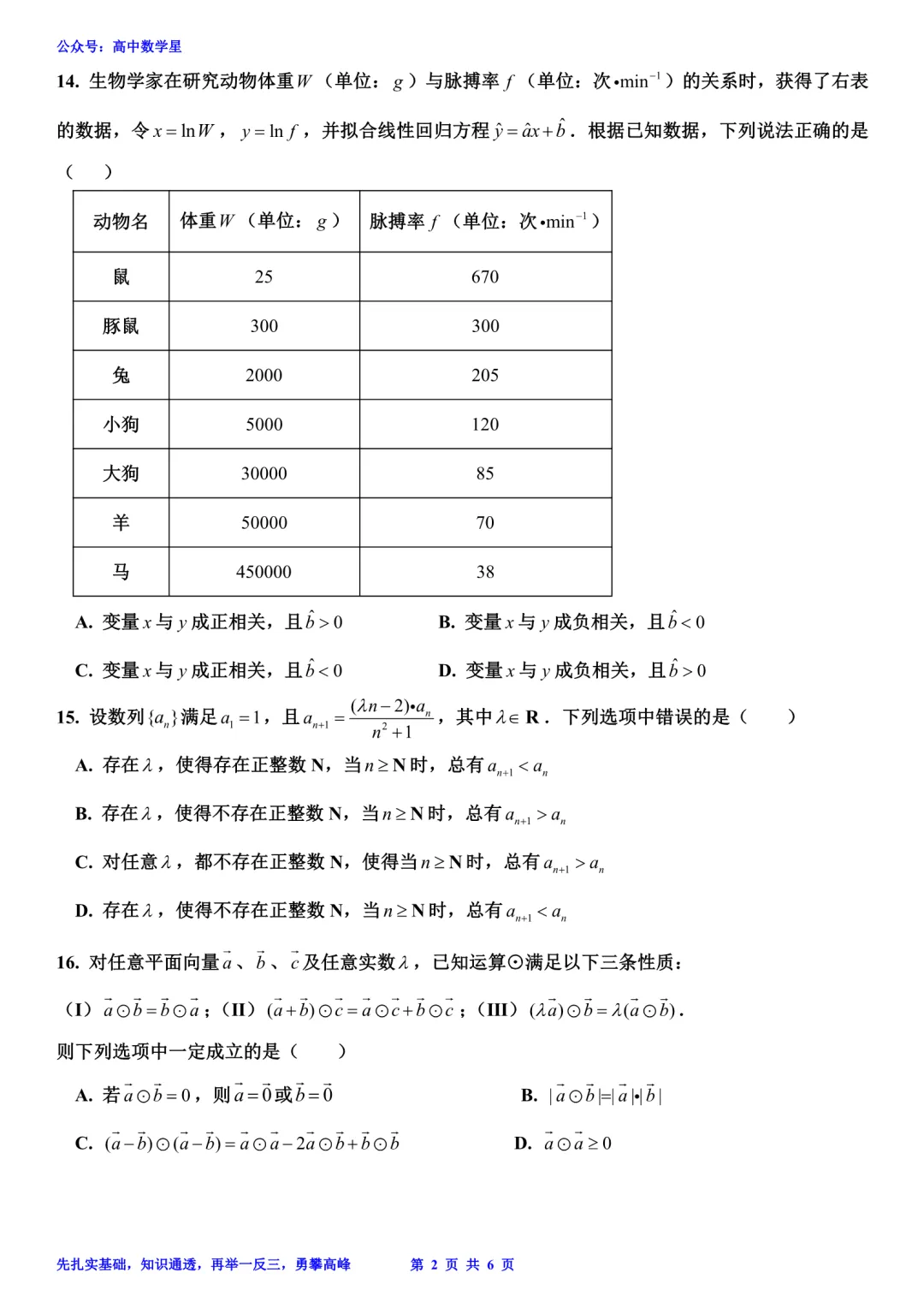 上海市嘉定区2026届高三二模数学试卷和解析 第2张