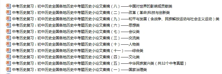 历年全国各地中考历史小论文真题集锦汇编 第2张