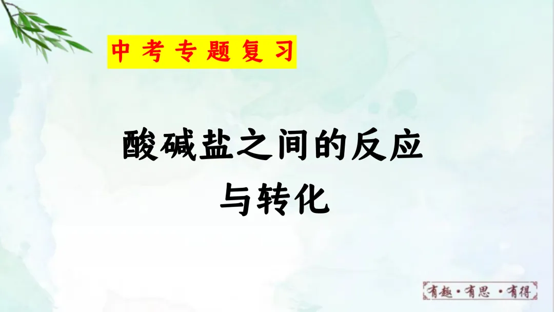 F941 二轮专题复习 决胜中考2026 优质课资源包 初中化学《专题复习---酸碱盐之间的反应与转化》课件PPT+教学设计Word 第2张