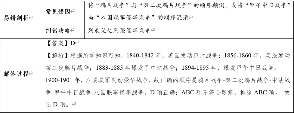 深圳中考历史:2026年中考历史易错点02——时间线与事件顺序易混易错 第22张