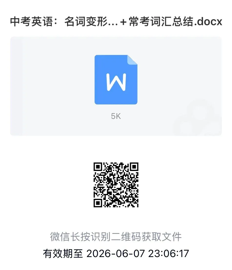 中考英语:名词变形容词规则+常考词汇总结 第1张