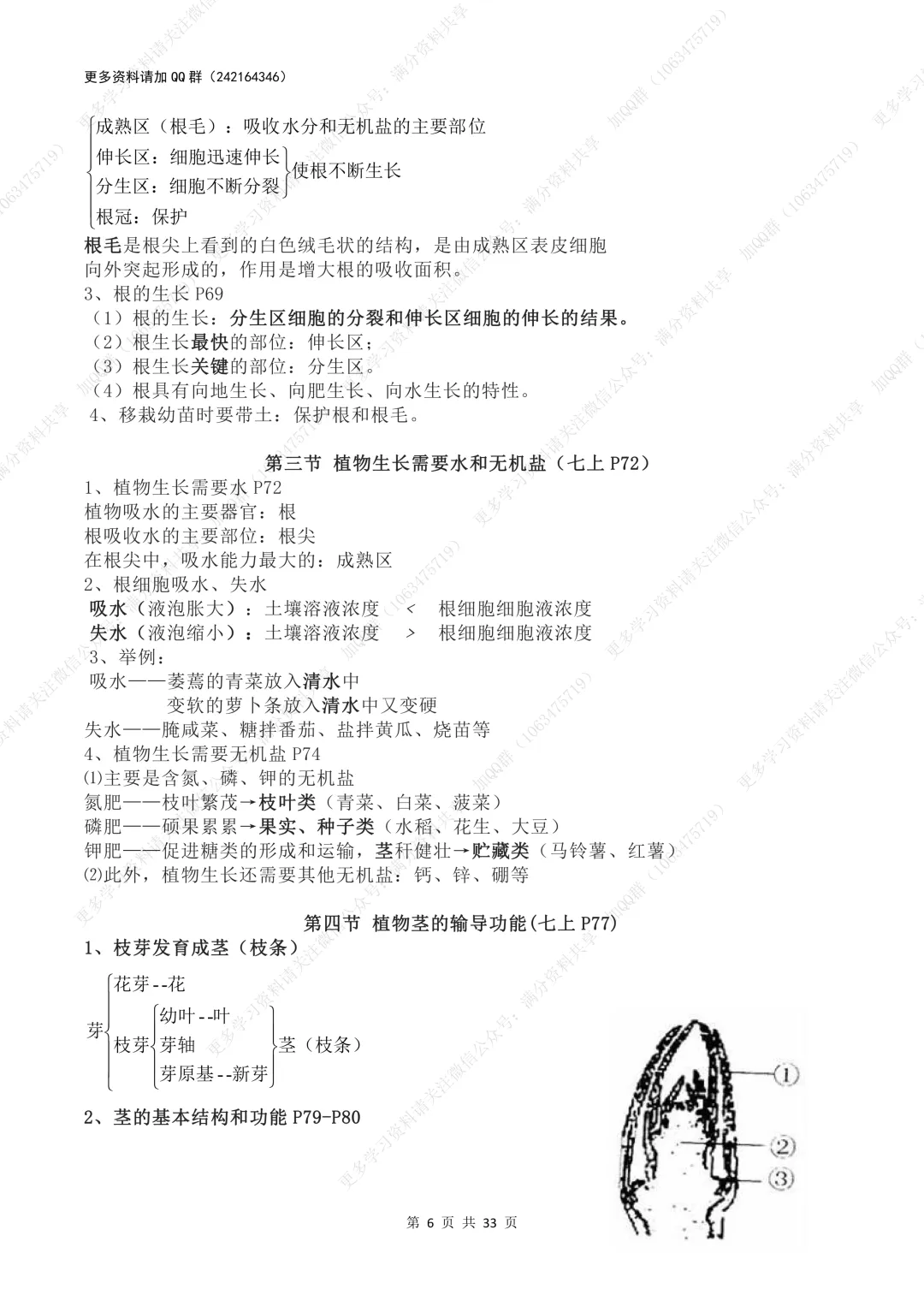 【初中生物】中考总复习苏教版初中生物知识点总结(pdf分享) 第7张