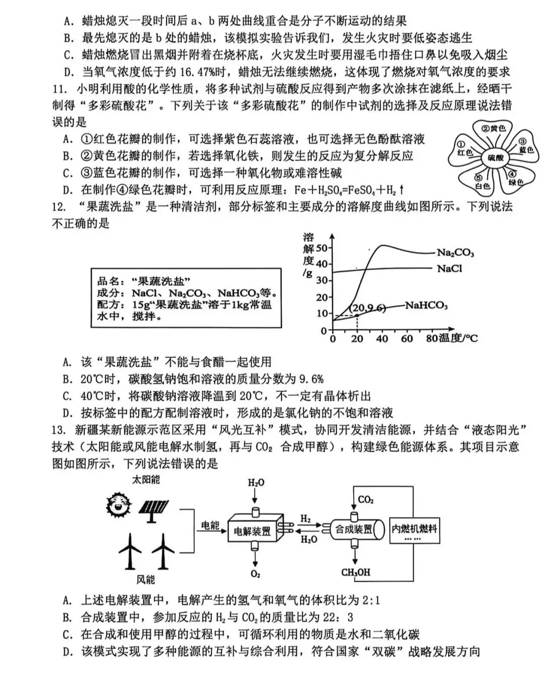 2026年临沂河东区中考化学一模试题【含解析】 第4张