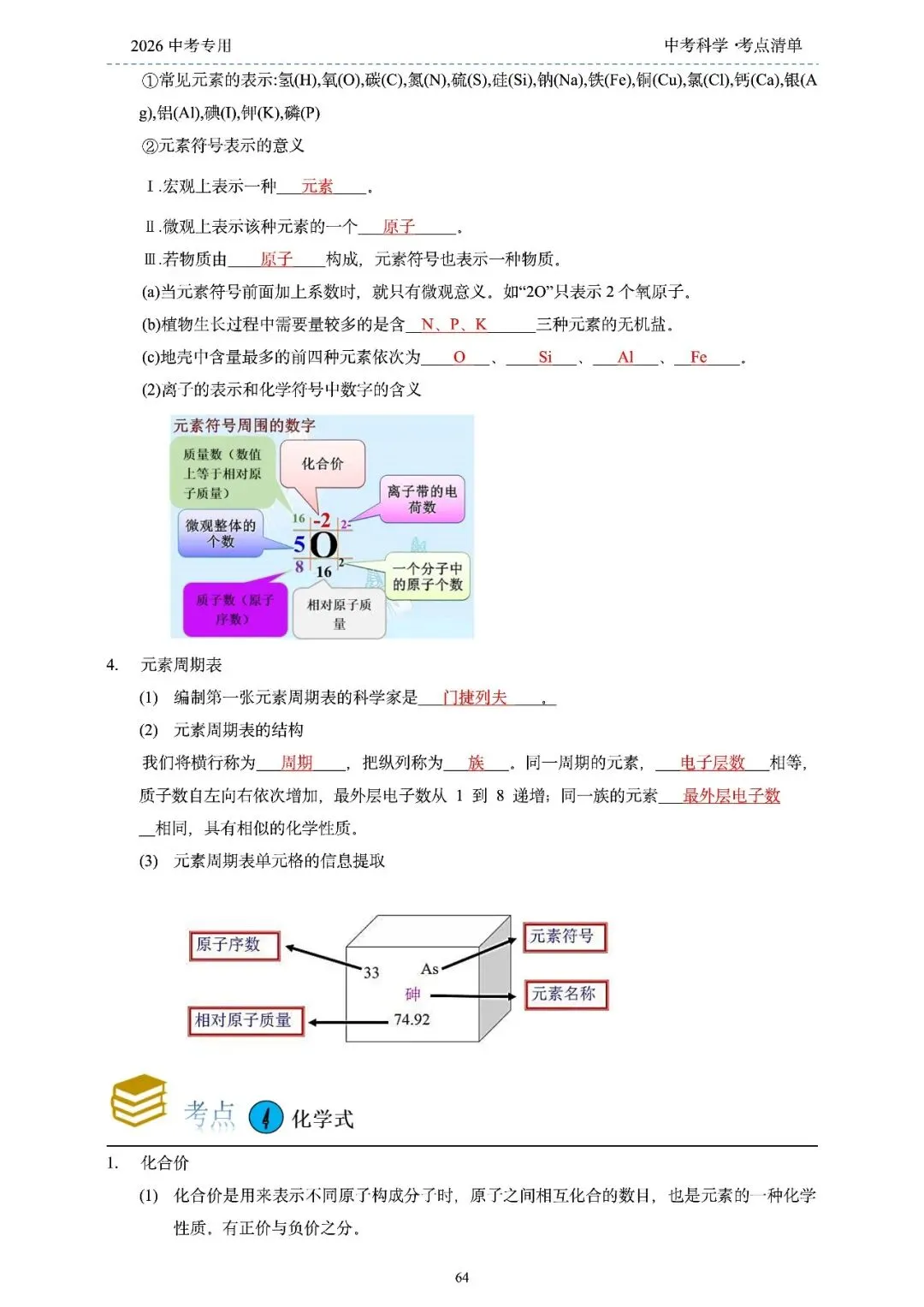2026年浙江省中考科学【物·化·生·地】「考点清单」189页,全覆盖,超详细,复习必备!速收藏! 第66张