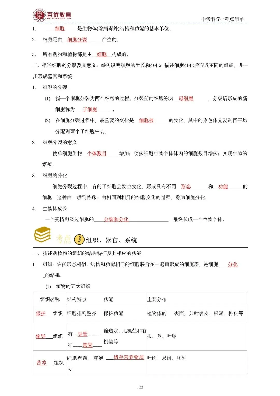 2026年浙江省中考科学【物·化·生·地】「考点清单」189页,全覆盖,超详细,复习必备!速收藏! 第124张