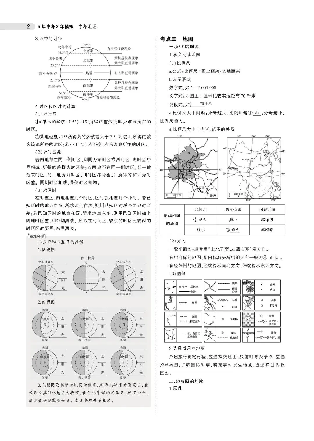 中考地理专题复习 | 地球和地图+陆地和海洋 第2张