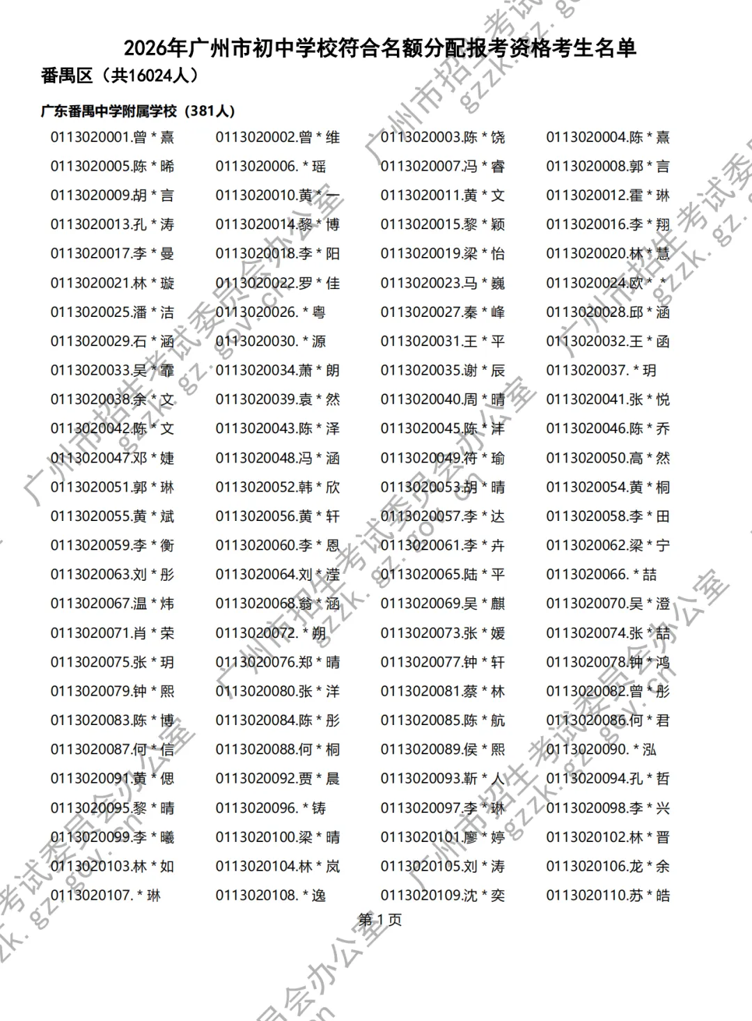 中考|共计115730人!2026年广州初中学校符合名额分配报考资格考生名单公布! 第7张