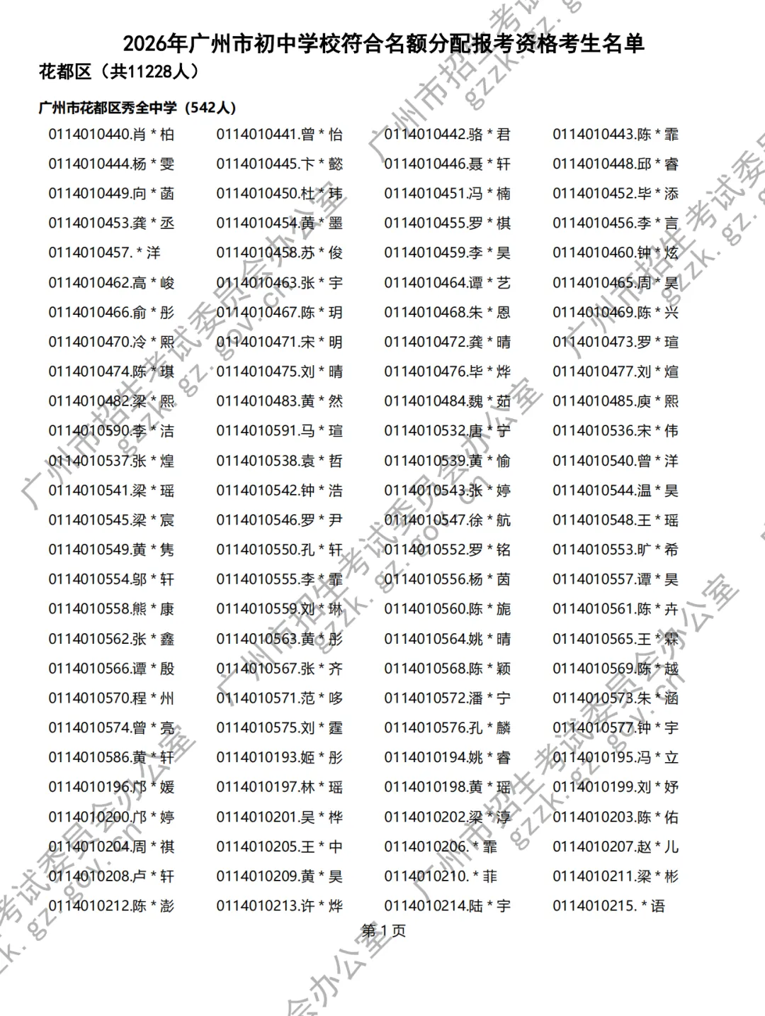 共115730人!2026广州中考名额分配报考资格名单出炉! 第18张