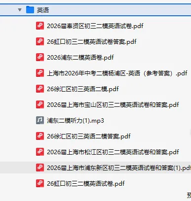 2026上海初三二模试卷及答案(语文数学英语化学物理史地生) 第7张