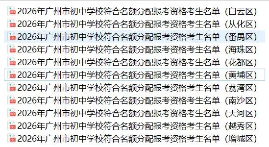 2026年广州中考|符合名额分配报考资格考生名单出炉啦~~ 第6张