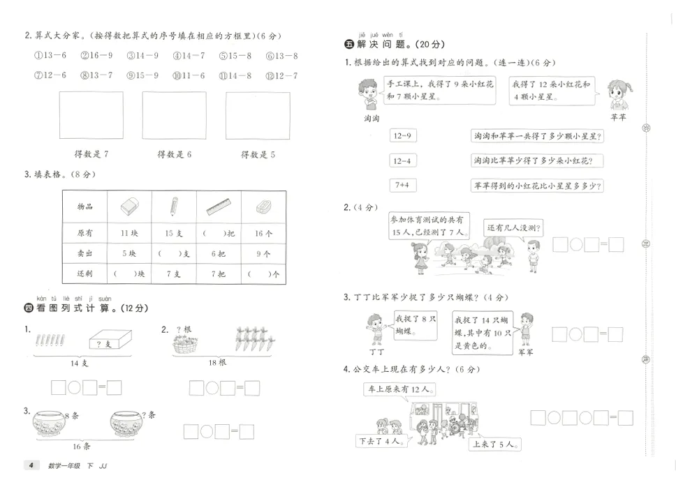 26春冀教版数学1-6年级下册《各阶段试卷》·可下载 第5张