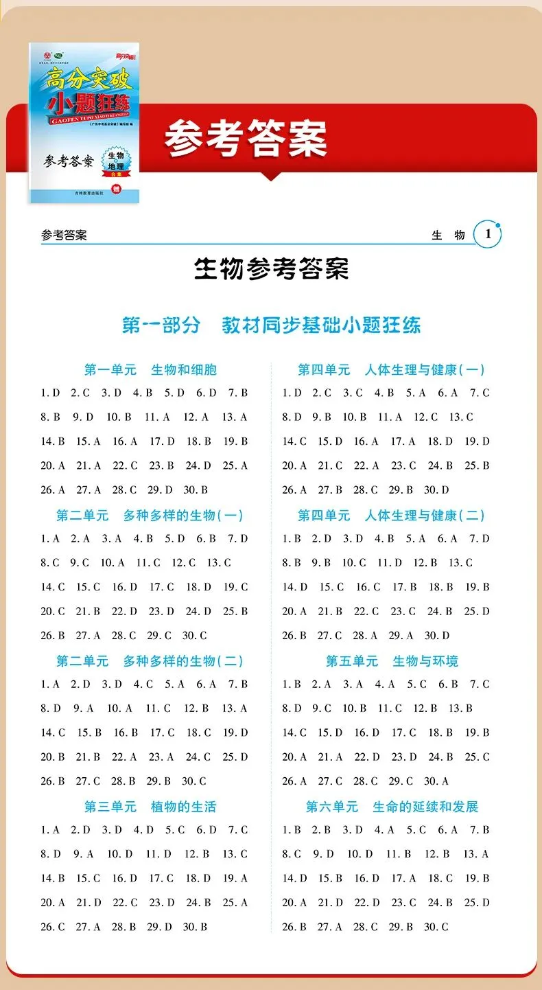 中考生物选择题提分解题技巧,秒杀干扰项不丢分 第7张