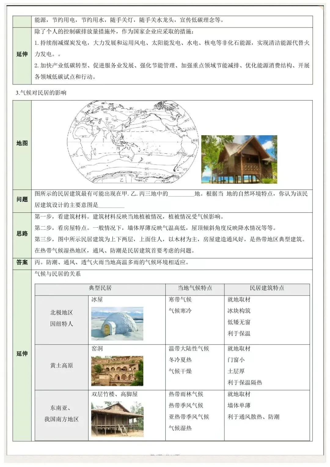【中考地理简答题技巧】2026年中考地理简答题归纳(可下载打印) 第5张