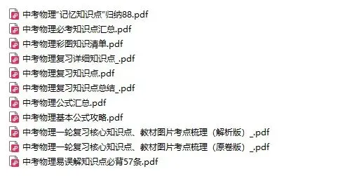 【中考物理公式】2026年中考初中物理全册必背公式大全归纳汇总,完整电子版可打印 第2张