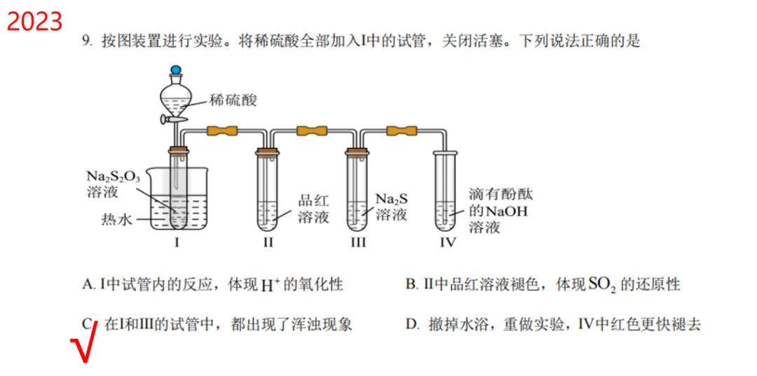 化学高考历年真题选择题题型归纳2 第4张