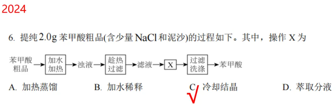 化学高考历年真题选择题题型归纳2 第6张