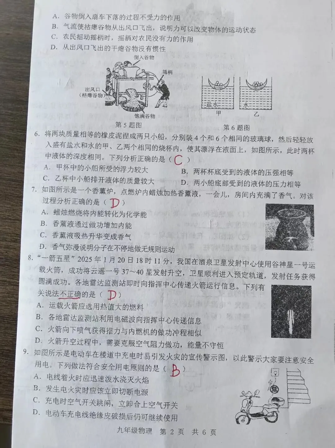 【金乡县物理历年二模真题】2024-2025学年 第2张