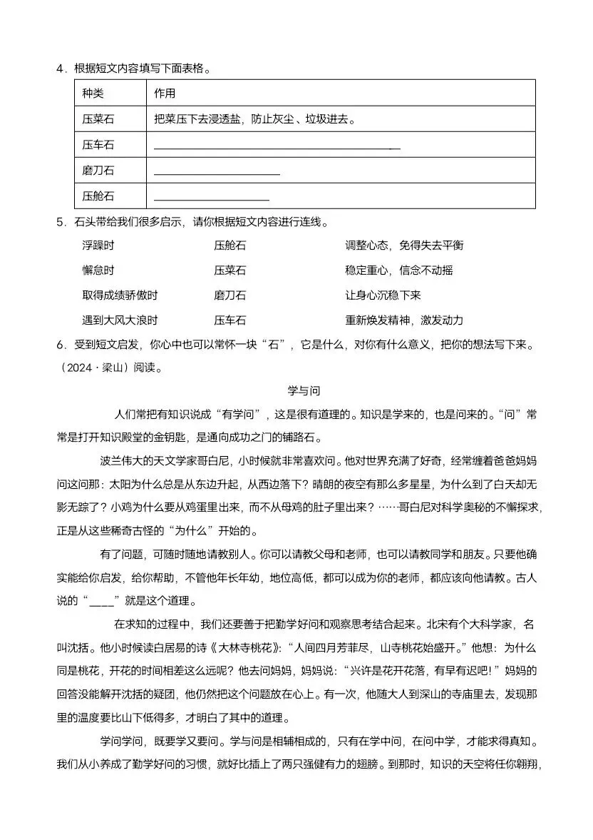 小升初语文真题分类汇编·议论文阅读(完整电子版可打印) 第4张