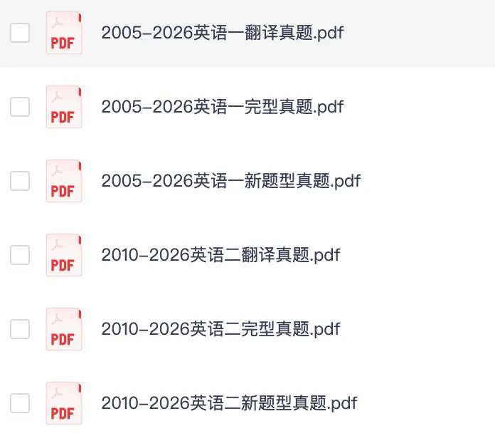 27考研英语小三门真题整理《完型+新题型+翻译》(2005-2026年)【电子版pdf可打印】 第1张