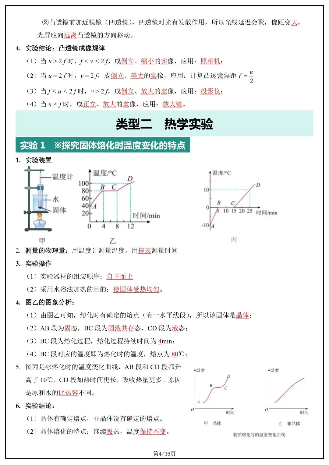 中考物理冲刺,必刷实验题总结 第3张