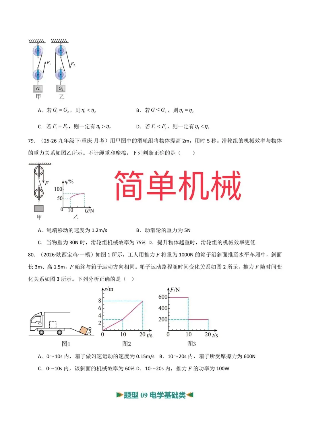 最新!中考物理选择题专项(11题型110题) 第12张
