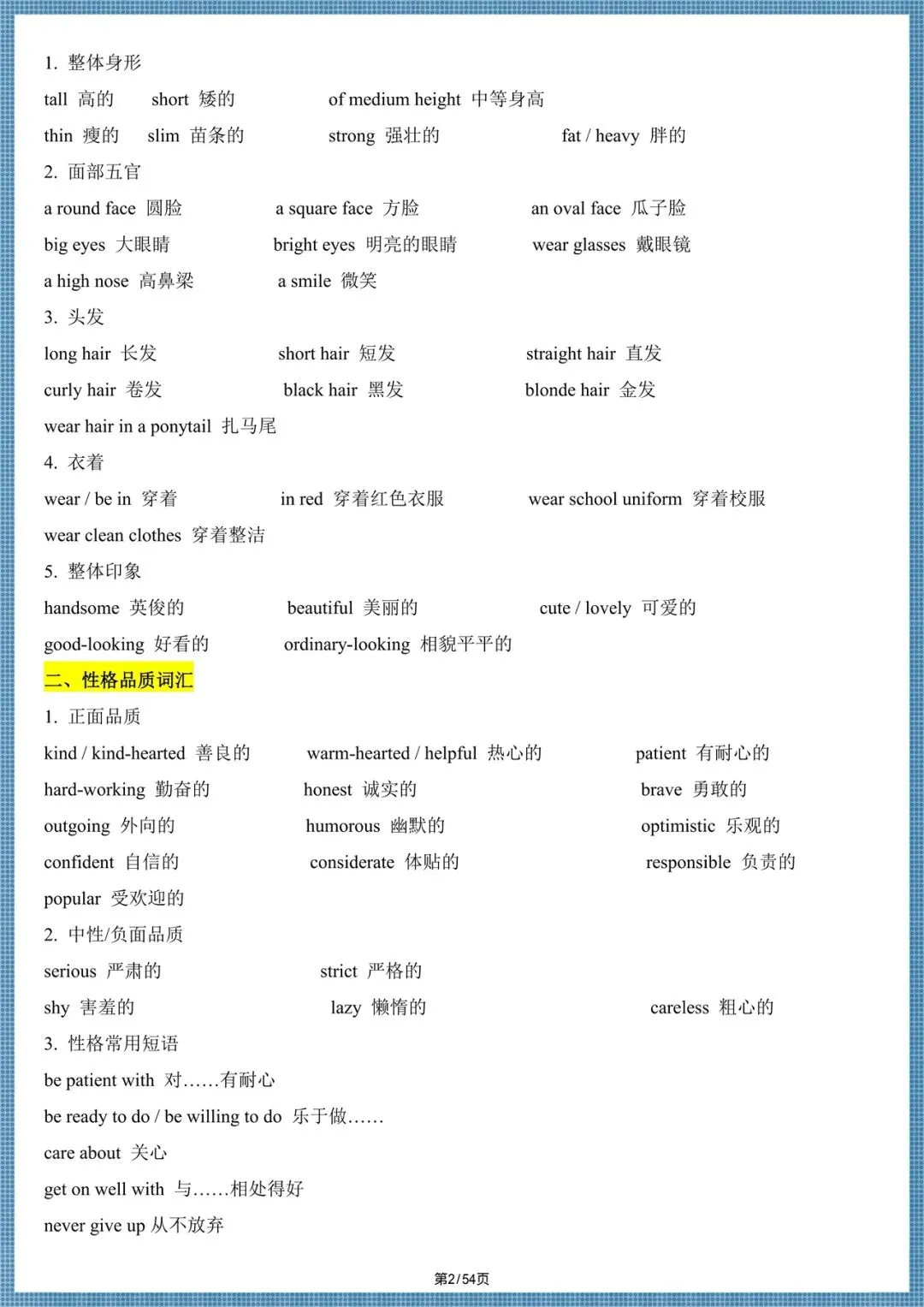 2026年(中考英语)写作满分模板汇总(全册题型梳理)备战中考必备,完整电子版可打印! 第2张