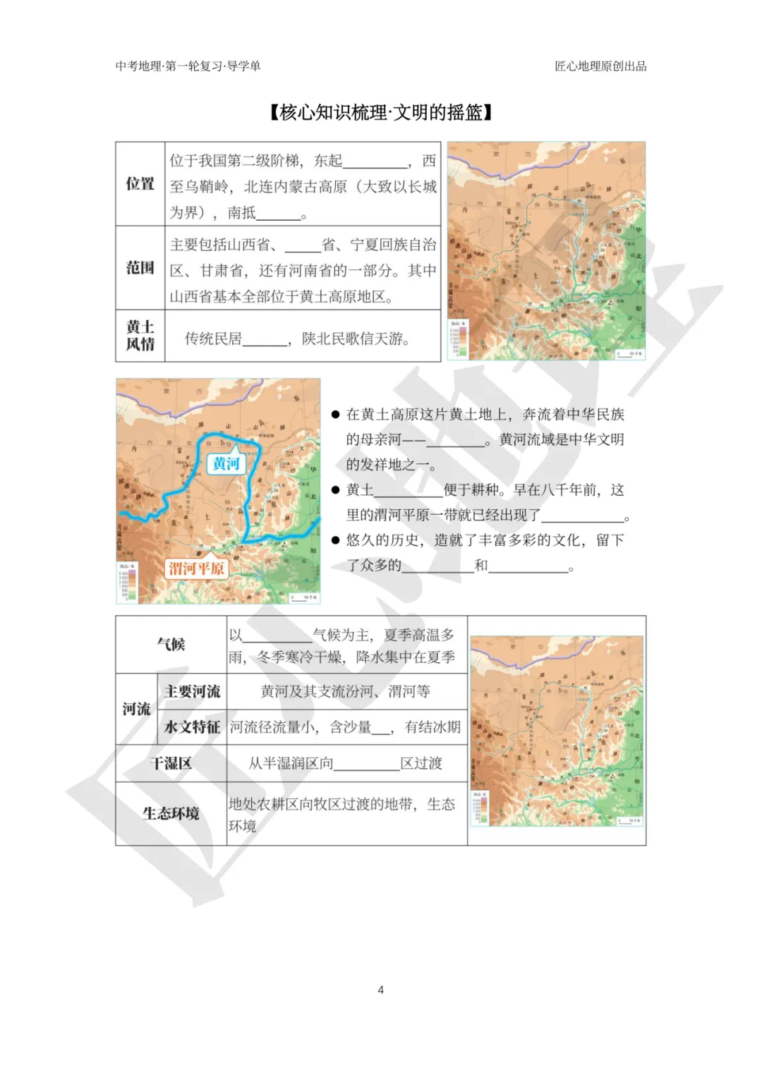 新教材 | 中考一轮复习·世界最大的黄土堆积区——黄土高原(课件+导学单+练习题) 第9张
