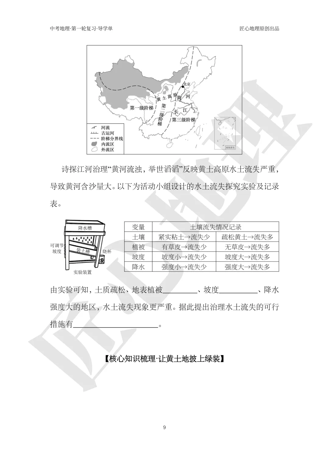 新教材 | 中考一轮复习·世界最大的黄土堆积区——黄土高原(课件+导学单+练习题) 第14张