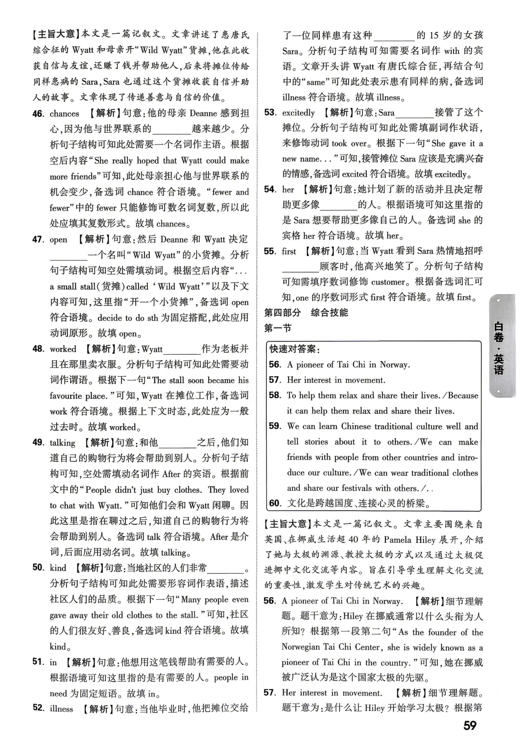 2026中考万唯白卷英语 第13张