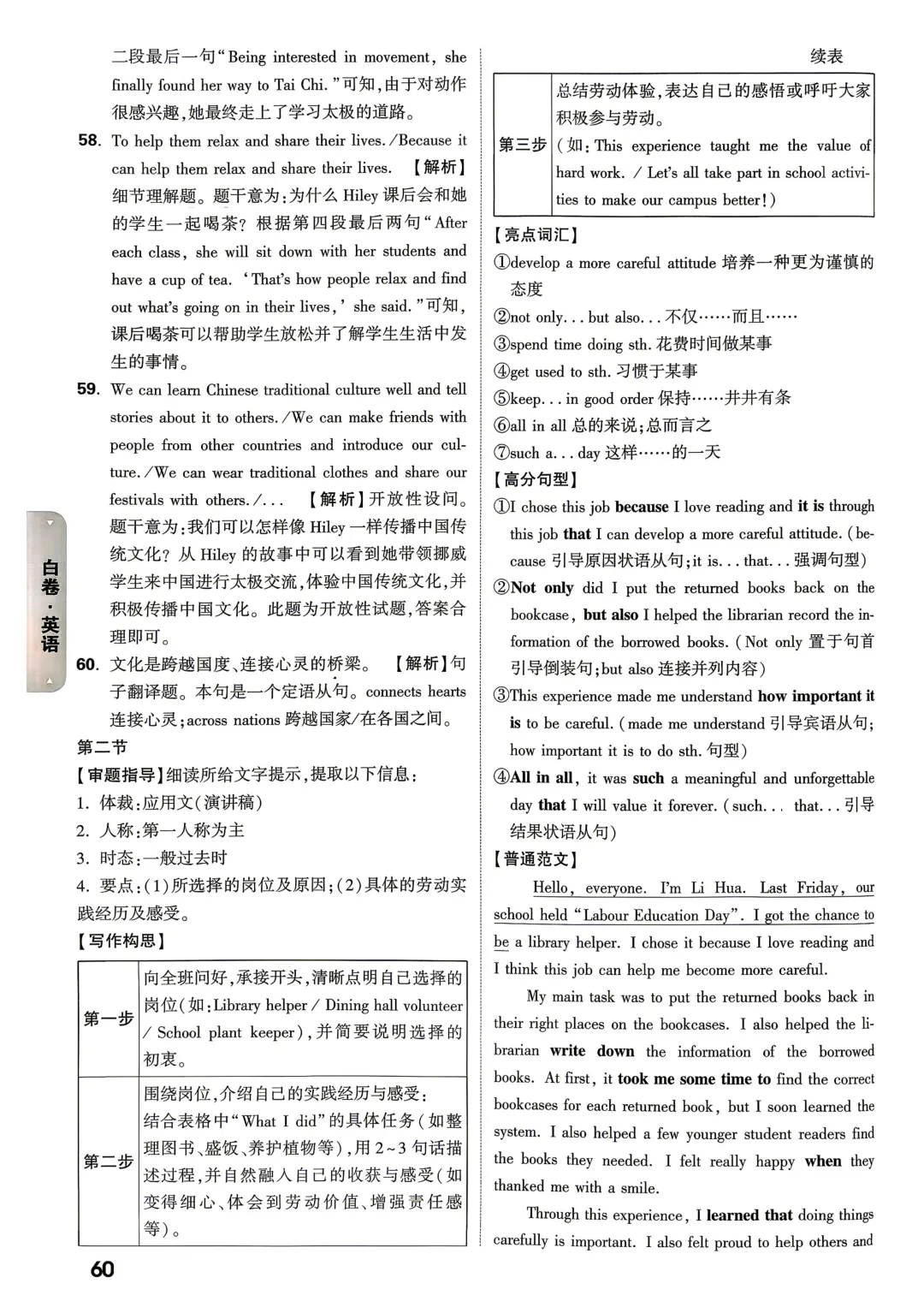 2026中考万唯白卷英语 第14张