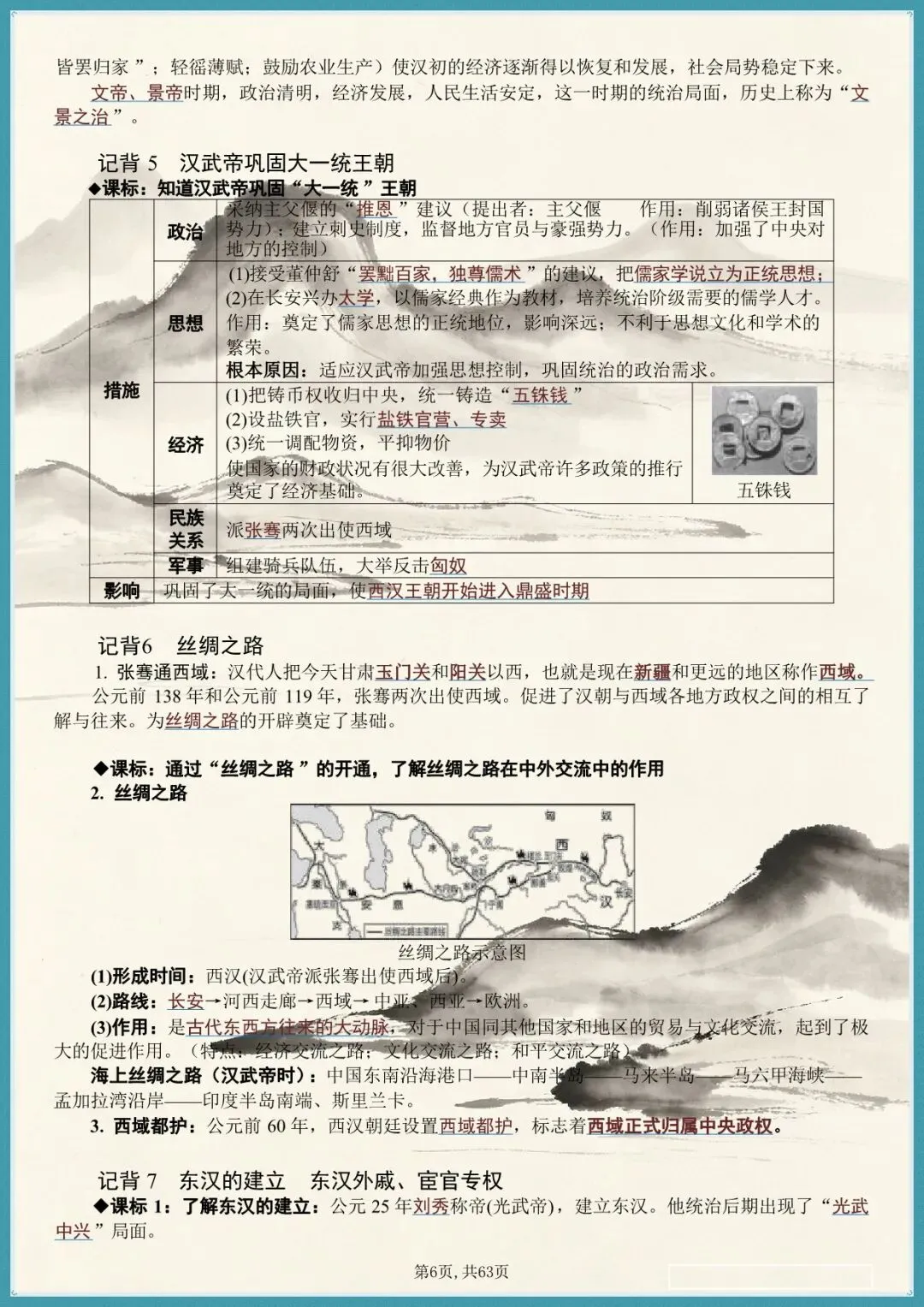 考点全解・2026中考历史核心笔记【全六册复习提纲】 第4张