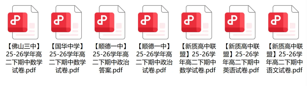 速领!最新佛山高一高二期中考真题汇总,含顺一/李中/禅城/新质高中联盟 第22张