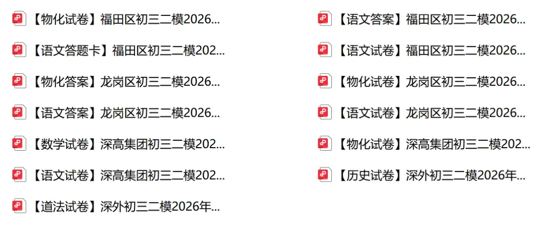速领!5月龙岗/福田/深高/深外二模真题! 第6张