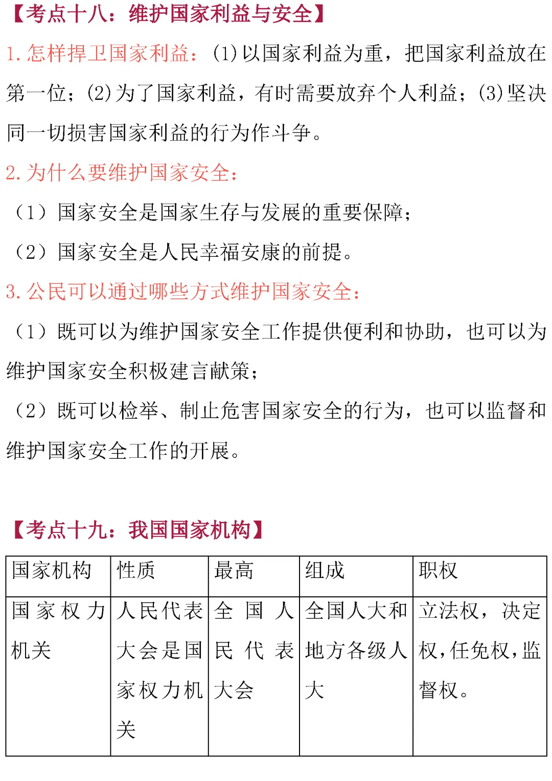 初中道德与法治 | 中考道德与法治核心考点内容整理 第32张