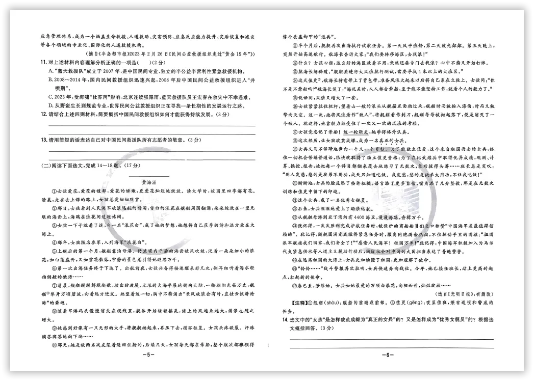 【2026】《初中语文•中考模拟冲刺卷》中考(人教版),超全知识点梳理、例题解析! 第5张