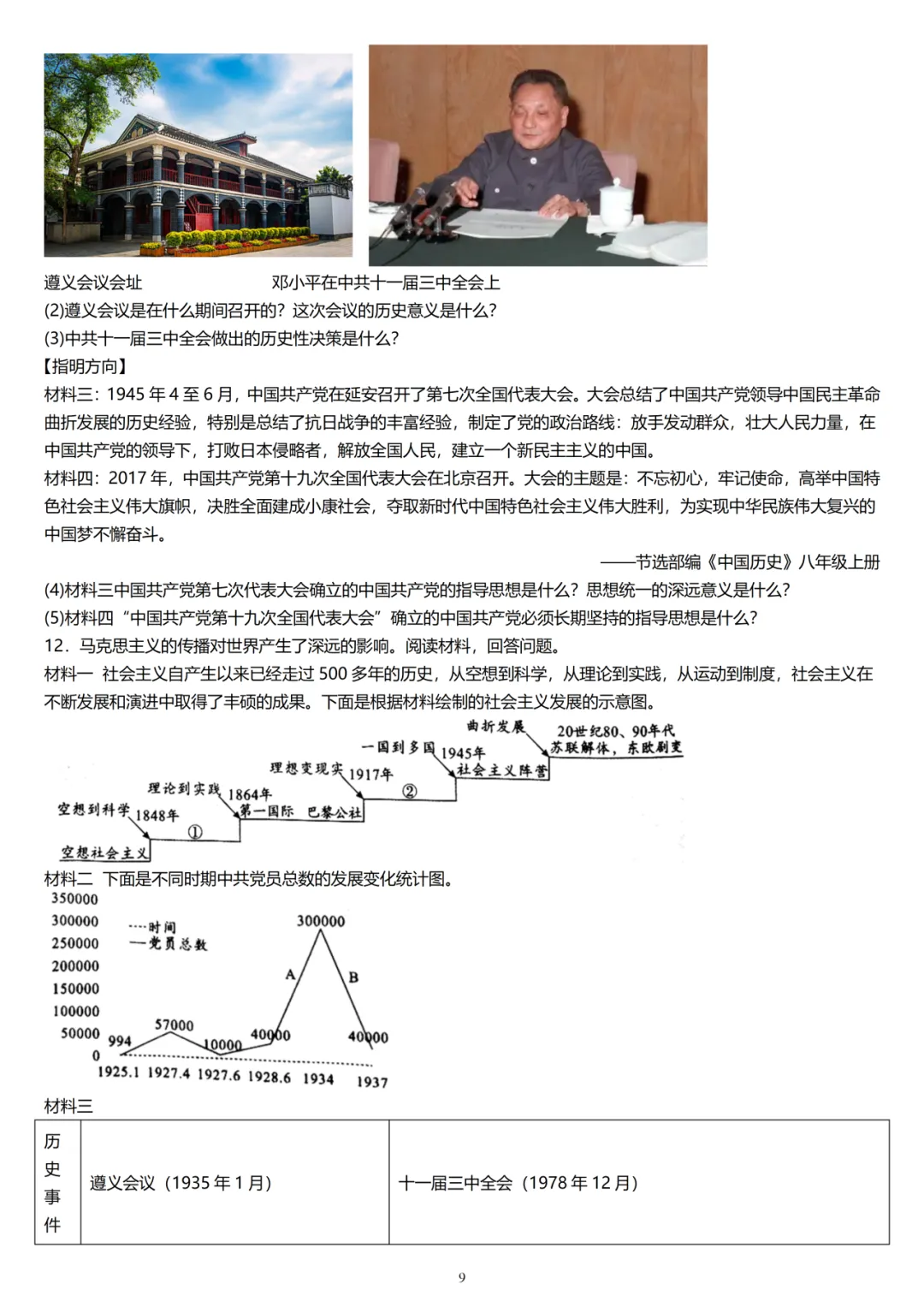 精撰中考历史热点试题训练 第10张