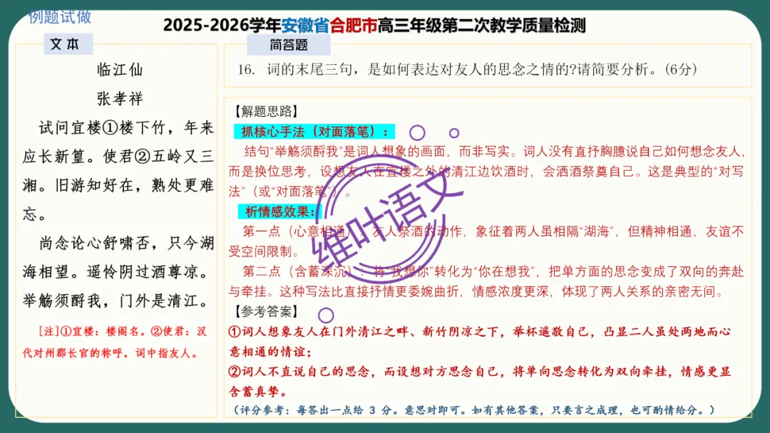 模考讲评 | 江苏省南通八市2026届高三第二次调研测试(南通三模)语文试题讲评,附标杆文+考场佳作 第109张